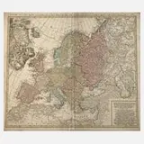 Homanns Erben, Kupferstichkarte Europa, 1743, Kupferstich