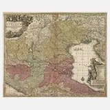 Matthäus Seutter, Kupferstichkarte Norditalien, Kupferstich