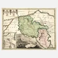 Kupferstichkarte Mesopotamien by Christoph Weigel, Kupferstich auf Bütten, sold Feb 2025