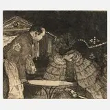Henri Evenepoel, "A la terasse aux Ambassadors", Lithograph und Radierer