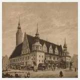 Hugo Ulbrich, "Rathaus Brieg", Radierung