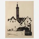 Richard Graef, »Dachau«, Holzschnitt