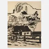 Richard Graef, »Bergkirchen«, Holzschnitt