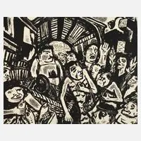 Karl Hubbuch, "In den Markthallen von Paris"