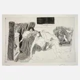 Alfred Hrdlicka, "Eros-Center", Radierung auf Velin