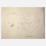 Walther Womacka, Liegende, Lithographie auf schwachem Maschinenbütten