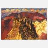 Christian Kruck, "Civita di Bagnoregio", Farblithographie