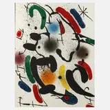 Abstrakte Komposition by Joan Miró, Farblithographie, sold Feb 2025