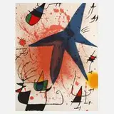 Blue Star by Joan Miró, Farblithographie, sold Feb 2025