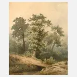 Heinrich Hartung, "Im Niederwald", Aquarell mit gekonnter Lichtführung