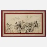 Heinrich Schlitt, "Anno 1600", Tuschefeder mit partiellen Retuschen in Deckweis