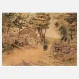 Emile Goussery, "Puy-de-Dóme", 1918, Aquarell