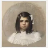 C. Sommer, Mädchenbildnis, 1904, Pastell auf hellgrauen Papier