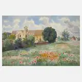 Georg Wolf, Sommertag, 1915, Aquarell auf leichtem Karton
