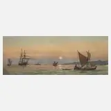 Abend in Istanbul, Ohne Titel, Aquarell
