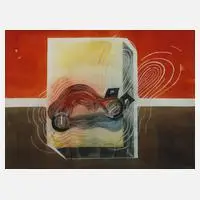 Jürgen Klauke, Komposition, 1989, Aquarell auf Papier