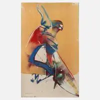 Hans Salentin, Aufsteigender Vogel, Mischtechnik