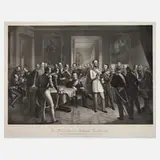 Carl Vogel von Vogelstein, Dresdner Konferenz, Lithographie auf gewalztem Chinapapier
