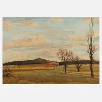Walter Henker, Herbststimmung am Kemmler, Öl auf Platte