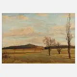 Walter Henker, Herbststimmung am Kemmler, Öl auf Platte