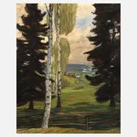 Paul Söllner, Frühling im Vogtland, Öl auf Pappe
