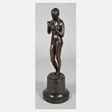 Josef Moest, stehender weiblicher Akt, Bronze