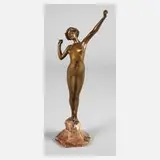 Paul Philippe, das Erwachen, Bronze in Kaltbemalung staffiert