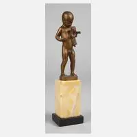 Rudolf Marcuse, Kind mit Teddy, Bronze