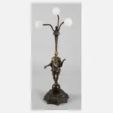Roland Paris, figürliche Tischlampe "Jongleur", Bronze