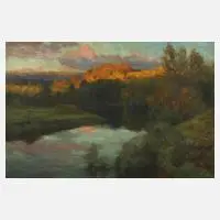 Harry Williams Adams, Impressionistische Flusspartie, Öl auf Leinwand