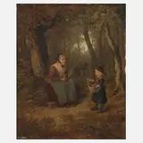 Edmund Dittmann, Reißigsammlerin, 1872, Öl auf Leinwand