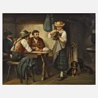 Hoffmann, Touristen auf der Alm, 1893, Öl auf Leinwand