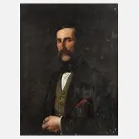 Biedermeier-Herrenportrait by Ernst Christian Moser, Öl auf Leinwand und Keilrahmen, sold Sep 2024