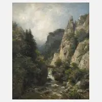Hellmuth Ratzer, Bodekessel im Harz, Holzstich