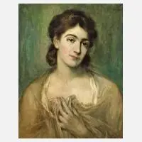 Dolf van Roy, Portrait einer jungen Dame, Öl auf Leinwand