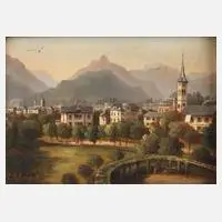 Hubert Sattler alias L. Ritschard, Bad Reichenhall, Öl auf Holz