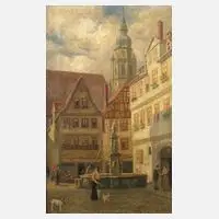 Marie Albert König, Partie in Coburg, Öl auf Leinwand