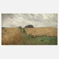 Franz Bunke, Sommertag auf dem Land, Öl auf Leinwand