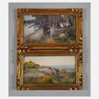 Louis Gontier, Paar Studien aus der Provence, 1929, Öl auf Malkarton