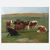 Paul Klimsch, Kuhstudie, Öl auf Leinwand