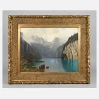 Curt Leopold, Ansicht Königssee vom Malerwinkel, Öl auf Leinwand