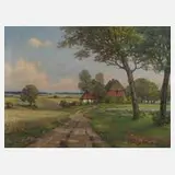 Arnold Lyongrün, "Feldweg", Öl auf Leinwand
