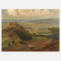 Erich Mercker, Burg Staufen im Breisgau, Öl auf Leinwand