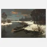Marie Moritz-Lübben, „Motiv aus dem Spreewald“, Öl auf Leinwand