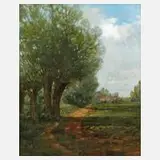 Muller, Weg zum Dorf, Öl auf Leinwand