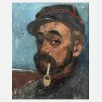 Carl Otto Müller, Fischerportrait, Öl auf Leinwand