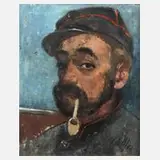 Carl Otto Müller, Fischerportrait, Öl auf Leinwand