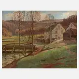 Carl Nonn, »Vorfrühling in der Eifel«, Öl auf Leinwand und Keilrahmen