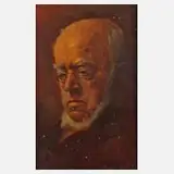 Schmidt-Pauli, Portrait des Adolf von Menzel, Öl auf Holz