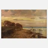 Küstenlandschaft by Pedro Ernst Johann Schmiegelow, 1916, Öl auf Leinwand und Platte, sold Sep 2024